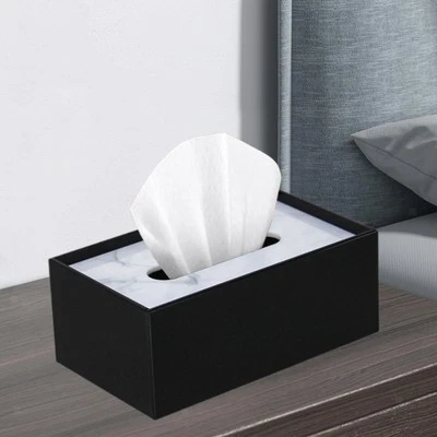 Tissue Box Cover Facial Tissue Paper Napkin Holder for Table Hotel Bedroom