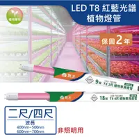 在飛比找蝦皮商城優惠-【舞光.LED】LED T8/2尺/4尺紅藍光譜 植物燈管 