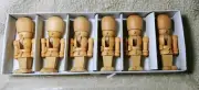 3" Nutcrackers Unfinished Wood for Craft Project Christmas Decor Set of Six