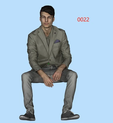 Resin 1/18 Diorama Casual Series 3D Painted Figure Toys Sitting Handsome Man 22