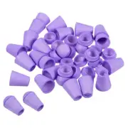 Bell End Stopper Cord Rope Lock for Drawstring Bag, Dark Purple 20pcs