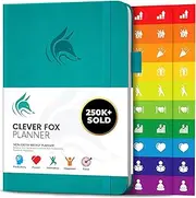 The Clever Fox Planner - Best Agenda & Daily Calendar to Boost Productivity, Happiness & Hit Your Goals in 2019 - Gratitude Journal Personal Weekly Organizer 5 x 8'' Undated - Turquoise