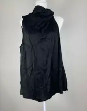 Decjuba Ladies Cowl Neck Top Size 16 Black Sleeveless NEW