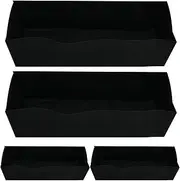 4Pcs Planter Basket Liner Black Non-Woven Fabric Hanging Flower Basket Liners Trough Planter Insert Replacement Breathable Hanging Window Box Liners for Garden Fence(24in)