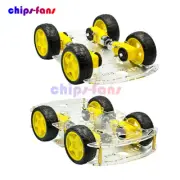 Transparent 4WD Robot Smart Car Single / Double Layer Kits Car For Arduino