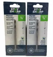 2Pk Stay Sharp by EAB 1054142 1/4” Pilot Bit For Hole Saw 4” OAL Extreme Duty