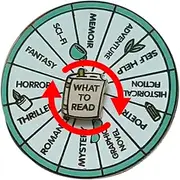 [Generic] "What To Read"Enamel Pin, Creative Rotatable Decision-Making Solution, Funny Choose Book Spinner Pin Shoulder Bag For Backpack Bag Jacket