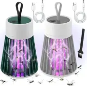 2Pcs Bug Zapper Outdoor Indoor Fly Killer Rechargeable Electric Mosquito Zapp