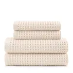 Dkny Pure Yarn Dyed Waffle Cotton Bath and Hand Towel 4-Piece Set