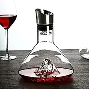 Revella Crystal Clear Wine Decanter With Built-in Aerator Pourer, Filtration and Accessories - Transparent Carafe