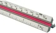 T Series Aluminum Triangular Engineering Scale Ruler Size: 6"