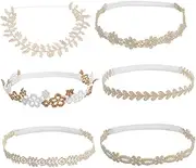 [Abaodam] 6pcs Lace Floral Headbands for Newborns Boy Girl Toddlers Stylish Hair Accessories for Birthdays Showers Photography for Girls Outfits