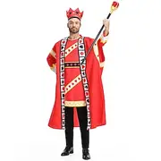 Alice in Wonderland Fairy Tale King of Hearts Cosplay Costume Movie Cosplay for Men's Adults Masquerade Performance Party / Evening