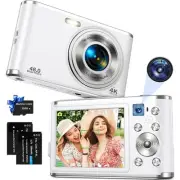 Digital Camera, Auto Focus 4K Vlogging Camera with FHD Dual Lens 48MP 16X Dig...