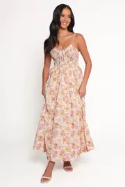 [PUP4] Salaca Maxi Dress - Pink/Orange S Pink