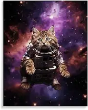 YJWANDL Digital Painting Kit, A Cat in Outer Space Print Adult Painting Set Paint Kit with Numbers Paint Kit for Beginners Kit DIY Paint Set