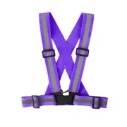 High Visibility Reflective Vest for Running Cycling Multi-Purpose Breathable Night Cycling Safety Vest Purple