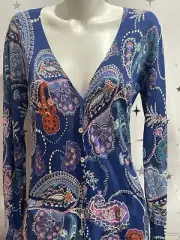 Harold’s Sweater Cardigan Top Paisley Floral Dress NWT M