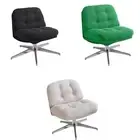 Armless Office Chair Computer Task Chair Lounge Chair Soft Rolling Wide Seat