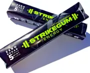 Strike Energy Gum-2 Pkt-Spearmint-90mg Caffeine + 100mg Alpha-GPC per piece-meg