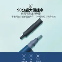 在飛比找PChome24h購物優惠-小米有品 90分超大便捷傘 三折雨傘 手動開合 攜帶型雨傘 