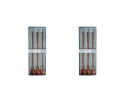 2x 3pc LVD Rooster Acacia Wood Chef Tasting Spoon Set Kitchen Cutlery 34cm BRWN