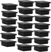 ETHZZLE 20pcs Square Plastic Hole Plugs Furniture Leg Protectors Skid-Resistant Durable for Tubing Fences