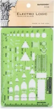 Rapidesign Electro-Logic Symbol Template, 1 Each (R308)