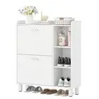 Shoe Cabinet 80cm Shoe Storage Cupboard Flip Drawers Shoe Display Shelf Rack