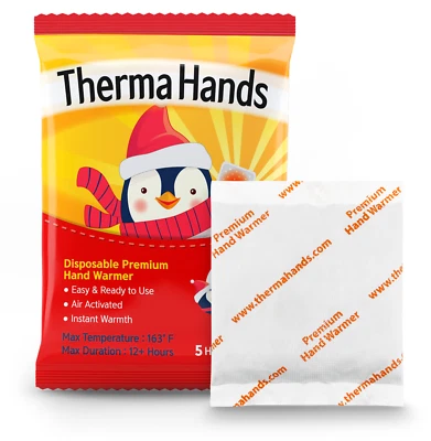 ThermaHands Hand Warmers (40 Packs) - Premium Quality (Size: 3.5 inch x 4 inch)