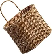 BESPORTBLE Wall Hanging Storage Basket Wall Basket Decor Hanging Wall Basket Farmhouse Basket Rattan Flower Basket Crystal Basket Wall Decor Woven Wall Baskets Tableware Plastic Storage Box