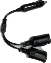 12V/24V Car Twin Socket-Adaptor 30Cm Cable with Dual Inline Cigarette Lighter So
