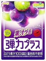Meiji Juice Gummy Elastic Plus Grapes 2.5 oz (72 g) x 7 Packs