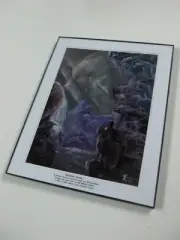 Signed Original 'Shepherd Aurora' Framed Acrylic Painting Myth Legend Heroine