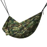 Portable 2 Person Hammock Rope Hanging Swing Fabric Camping Bed - Camouflage