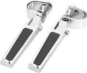 1 Pair Universal Aluminum Alloy 360 Degrees Motorcycle Foot Pegs Foot Rest Highway Footpegs 25mm 32mm Silver Tone Black