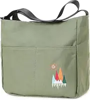 [Togood] Canvas Crossbody Bag Large Cross Body Hobo Bag for Women Men, Fashion Casual Shoulder Bags Messenger Bag