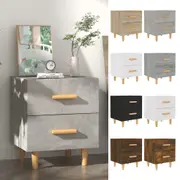 Bedside Table Drawers Bed Cabinet Nightstand Storage Cabinet 1x/2x vidaXL