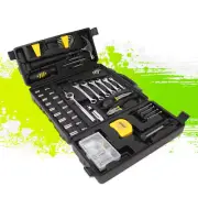160Pc Yellow SAE Metric 3/8" Wrenches Pliers Ratchets Sockets Drivers Tool Kit