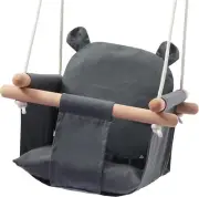 Secure Baby Swing Seat with Safety Belt - Baby Canvas and Wooden Swing Chai...