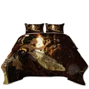 Queen Bee Royal Beehive and Bees Coverlet
