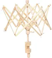 Wooden Umbrella Swift Yarn Winder Holder, Umbrella Bobbin Winder 24" Wooden Yarn