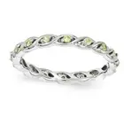 Silver Stackable Expressions Created Sapphire Braided & Twist Ring Sizes 5 to 10