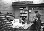Nuclear Bomb Fallout Shelter PHOTO Duck & Cover Atomic Blast Civil Defense