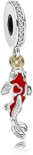 Pandora 925 Sterling Silver Pendant Diy Mmingyu Authenti Sterling Silver Bead Good Fortune Carp Pendant Charm Fit Fashion Women Bracelet Bangle Gift Jewelry