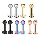 10 PCS/lot Labret Bar Stainless Steel Lip Tragus Stud Body Jewelry Wholesale
