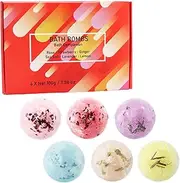Bath Ball - Bubble Spa Bath Balls - Natural Bath Balls Set for Skin Nourishing, Bubble Shower Balls Set of 6, Relaxing Bath Balls