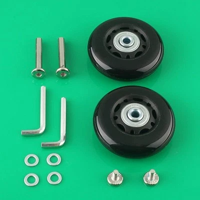 Replacement Luggage Wheels - 70mm x 24mm for Skates & Suitcases Easy Install