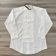 Neil Allyn Tuxedo Formal Shirt Mens Medium 32/33 Sleeve Pintuck Front White NWT