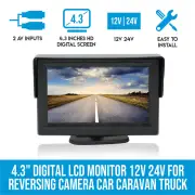 Elinz 4.3" Digital LCD Monitor 12V 24V for Reversing Camera Car Caravan Truck